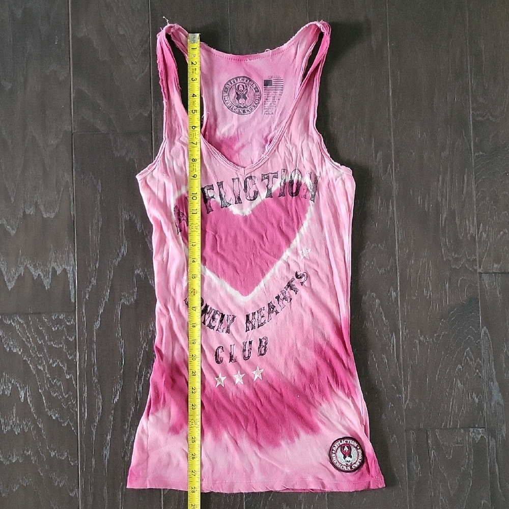 Vintage Affliction Pink Fitted Tank Top - Picture 5 of 12